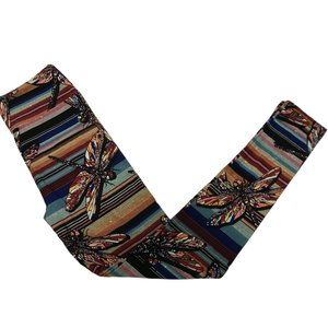LuLaRoe Dragon Fly Print Leggings Tween